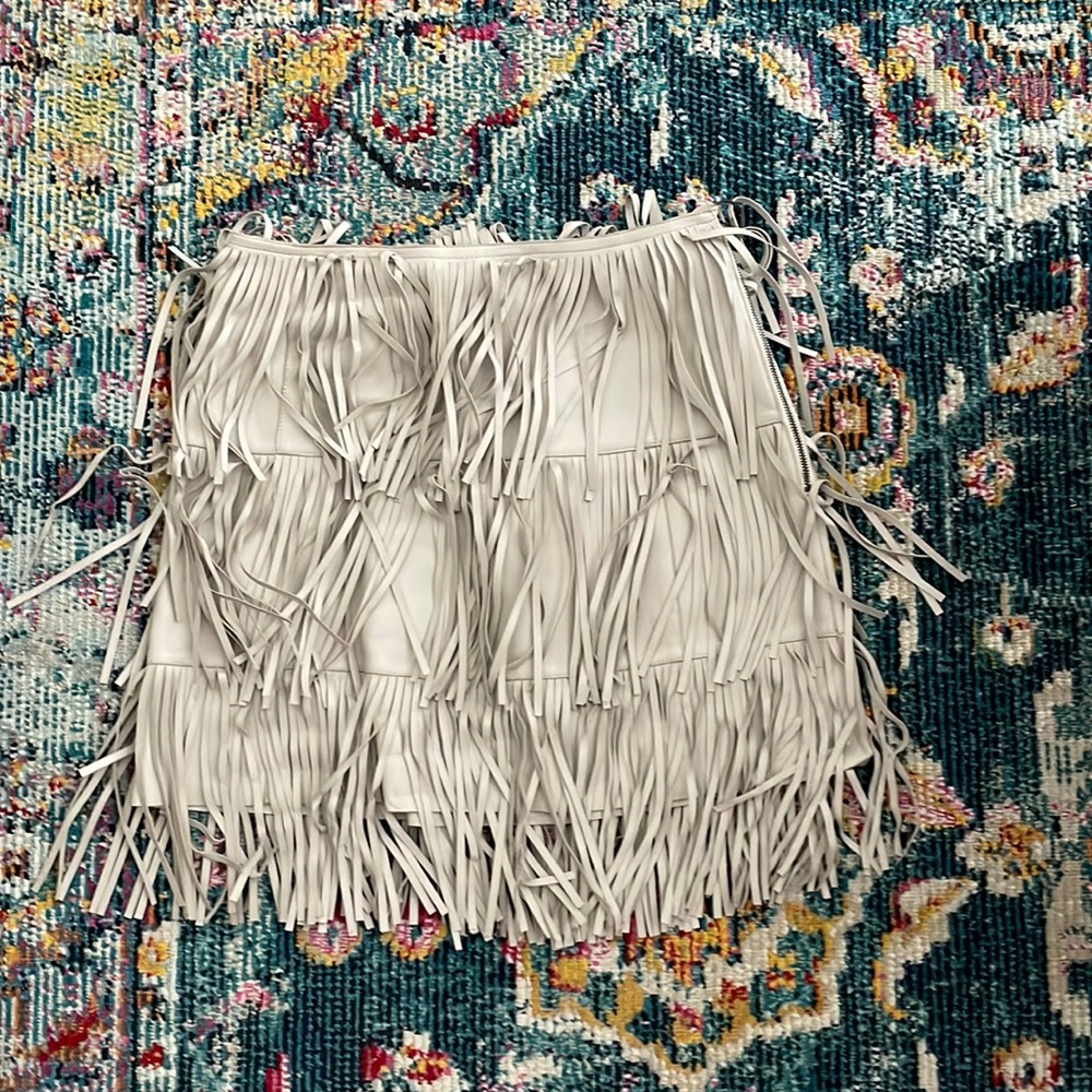 White Longchamp party skirt, ready to go for spring